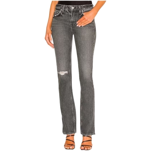 GRLFRND Denim - Grlfrnd Low Rise Slim Boot With Slit Hailey Empire State Size 27